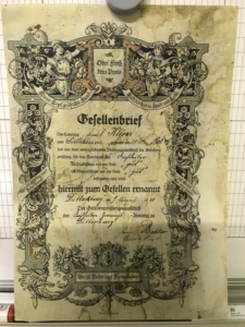 Gesellenbrief Emil Klein